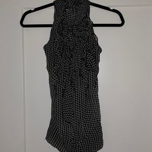 Sheer houndstooth blouse